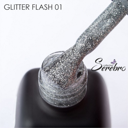 Serebro Гель-лак светоотражащий Glitter flash №01 11мл