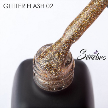 Serebro Гель-лак светоотражащий Glitter flash №02 11мл