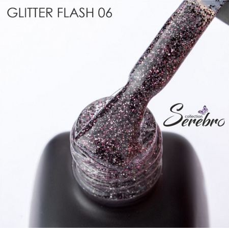 Serebro Гель-лак светоотражащий Glitter flash №06 11мл
