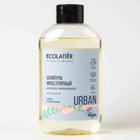 ECOLATIER Urban Мицеллярный шампунь  для всех типов волос кокос & шелковица 600 мл