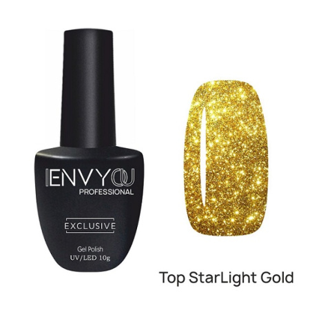ENVY Топ светоотражающий для гель-лака StarLight Gold 10мл